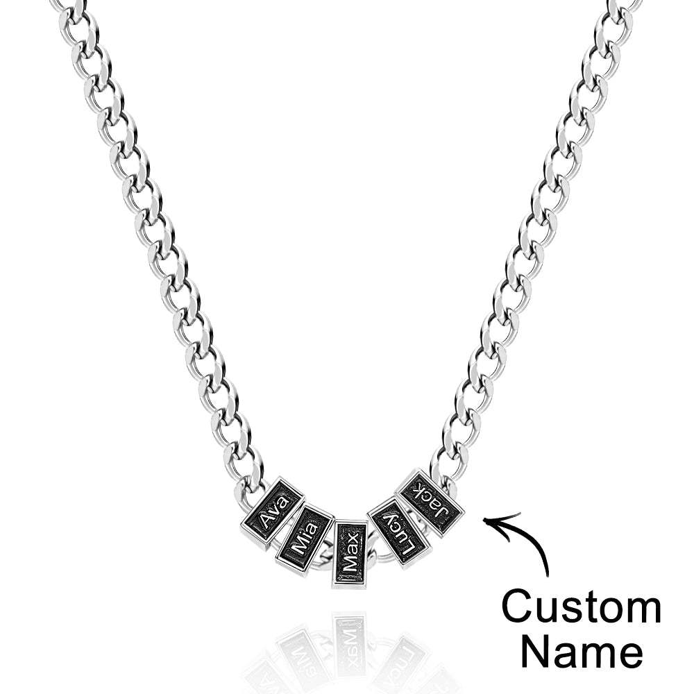 Engravable Cuban Link Chain Personalized Name Necklace Gift For Him - soufeelmy