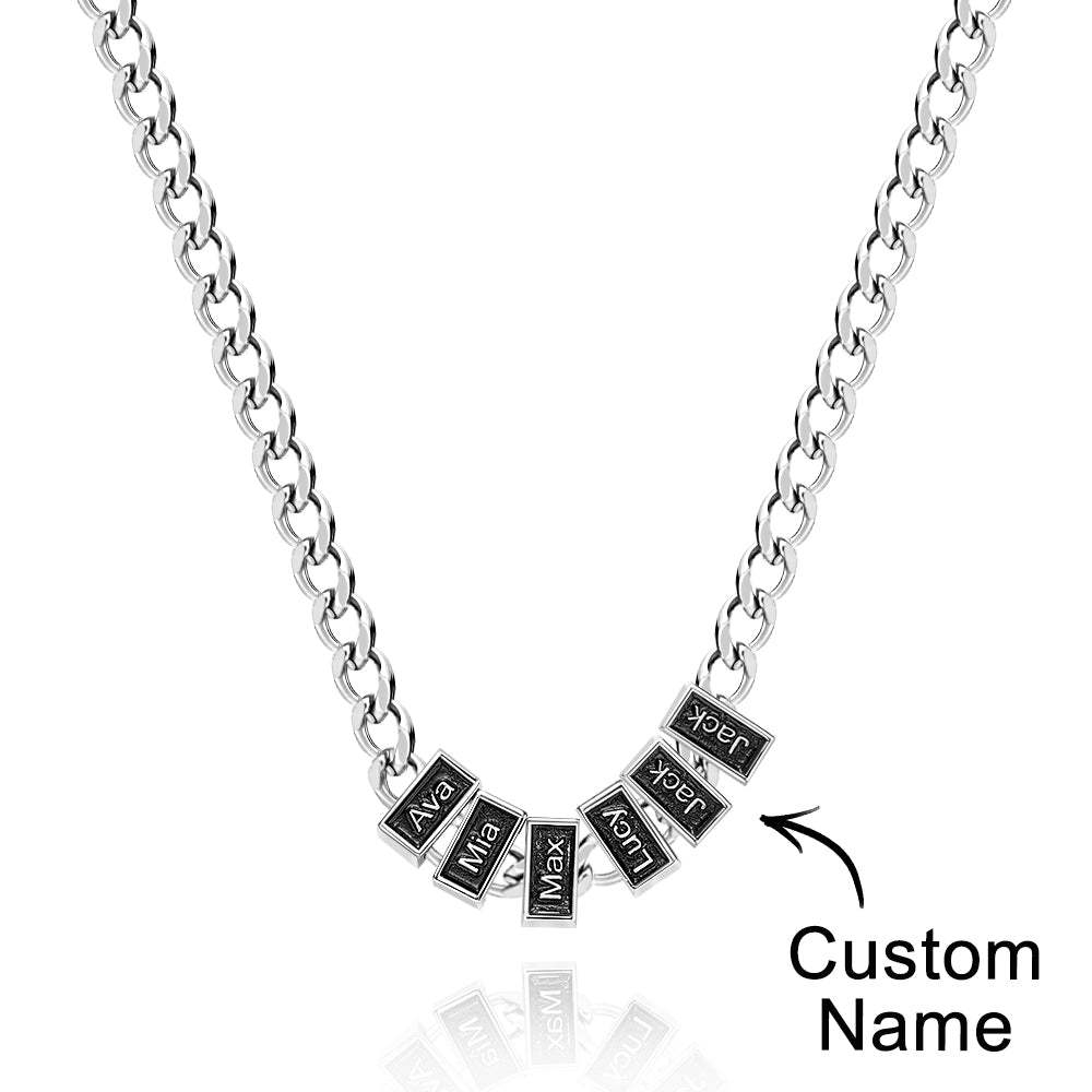 Engravable Cuban Link Chain Personalized Name Necklace Gift For Him - soufeelmy