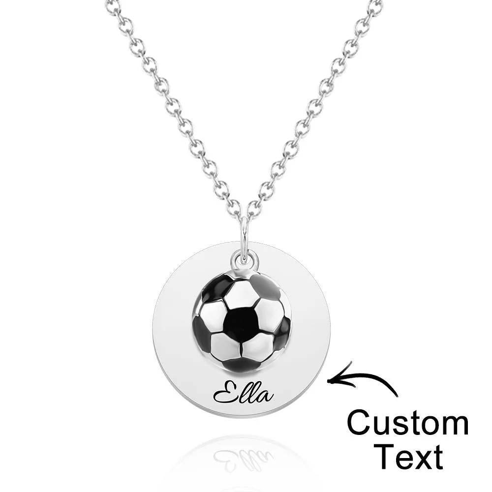 Custom Engraved Necklace Soccer Sport Creative Gifts