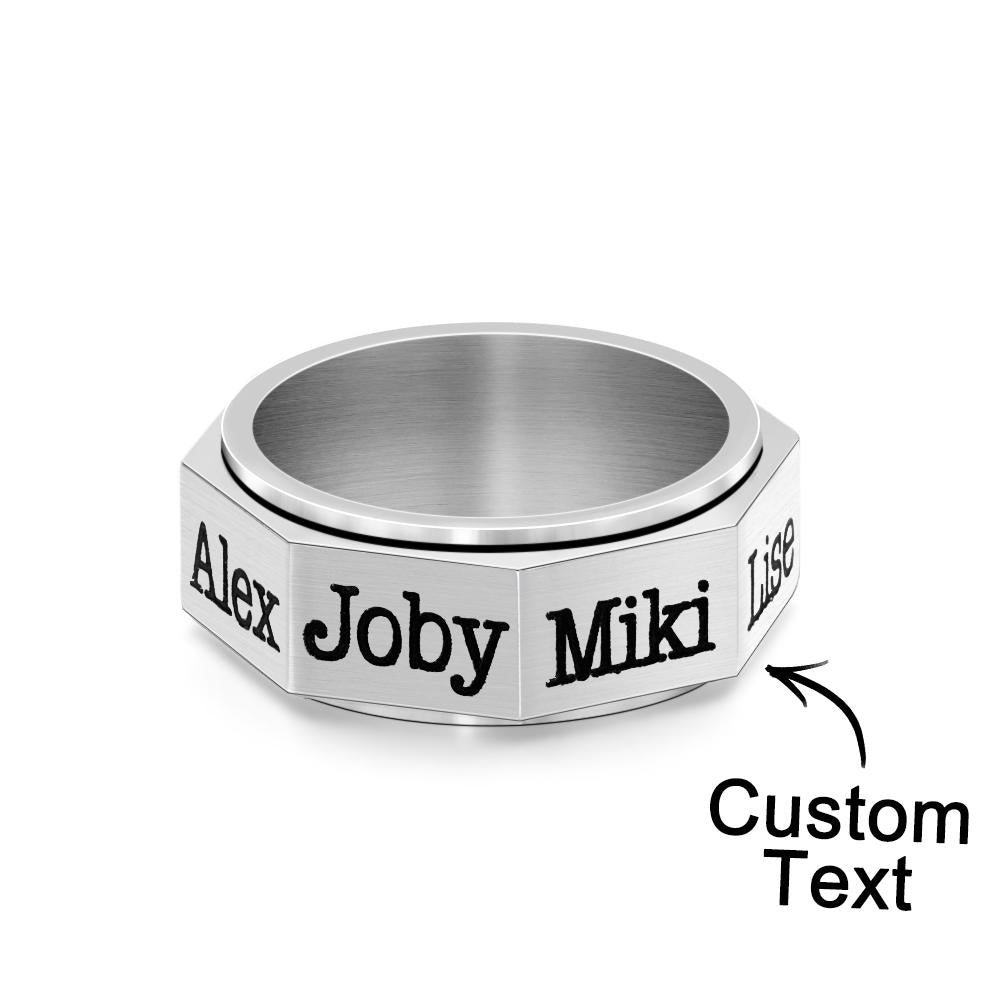 Engravable Ring Norse Viking Rotatable Band Rings For Men - soufeelmy