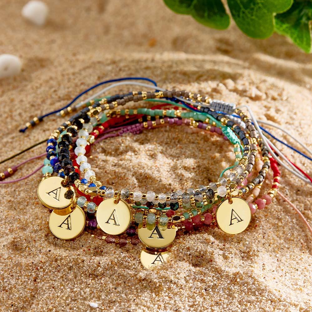 Custom Engraved Bracelet Bohemia Stacked Style Gifts - soufeelmy