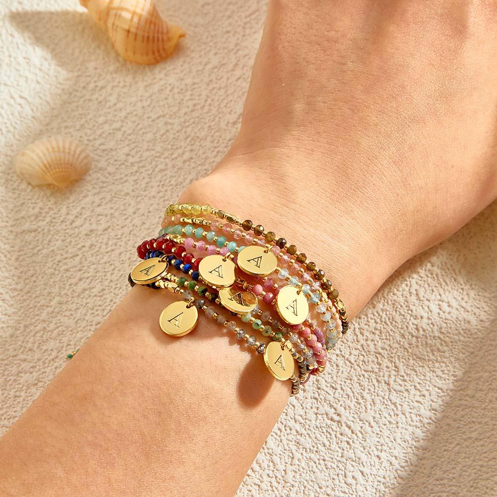 Custom Engraved Bracelet Bohemia Stacked Style Gifts - soufeelmy