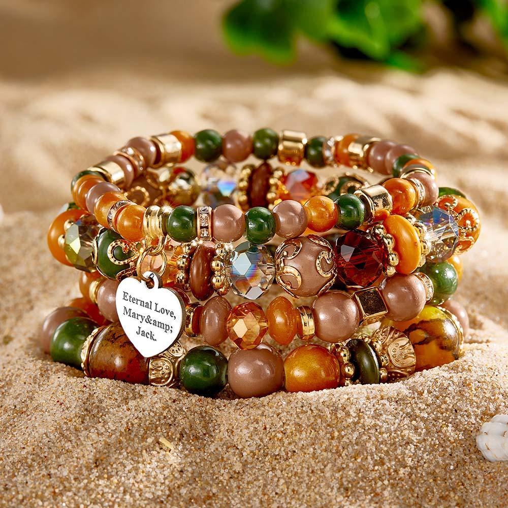 Custom Engraved Bracelet Bohemia Style Exquisite Gift for Girl - soufeelmy