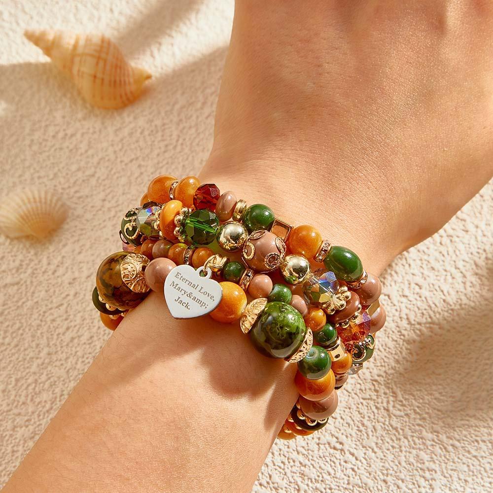 Custom Engraved Bracelet Bohemia Style Exquisite Gift for Girl - soufeelmy