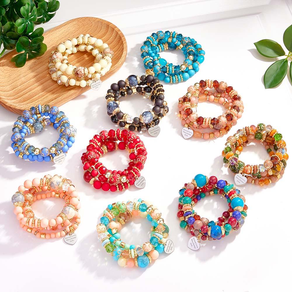 Custom Engraved Bracelet Bohemia Style Exquisite Gift for Girl - soufeelmy