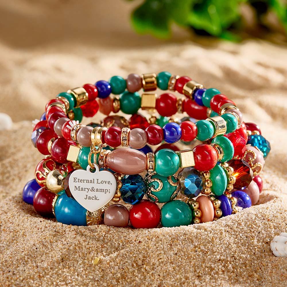 Custom Engraved Bracelet Bohemia Style Exquisite Gift for Girl - soufeelmy