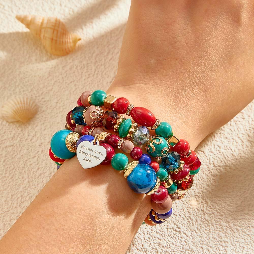 Custom Engraved Bracelet Bohemia Style Exquisite Gift for Girl - soufeelmy