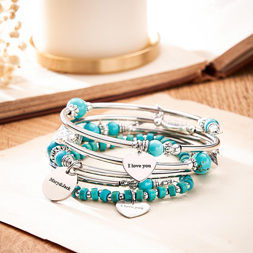 Custom Name Bracelet Bohemia Style Mash Up Gift for Her - soufeelmy