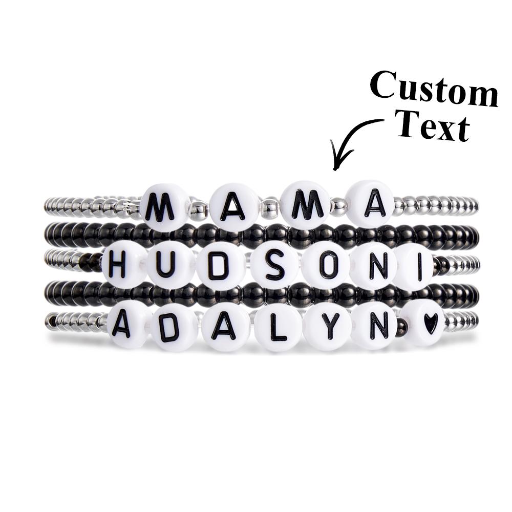 Custom Name Bracelet Stack Beads Fashion Gift - soufeelmy