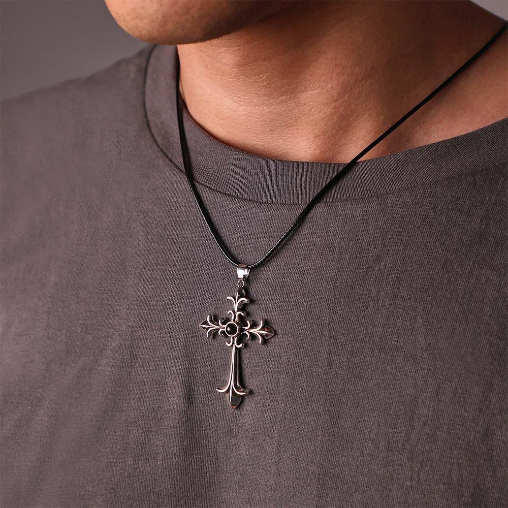 Custom Photo Projection Necklace Creative Cross Gift - soufeelmy