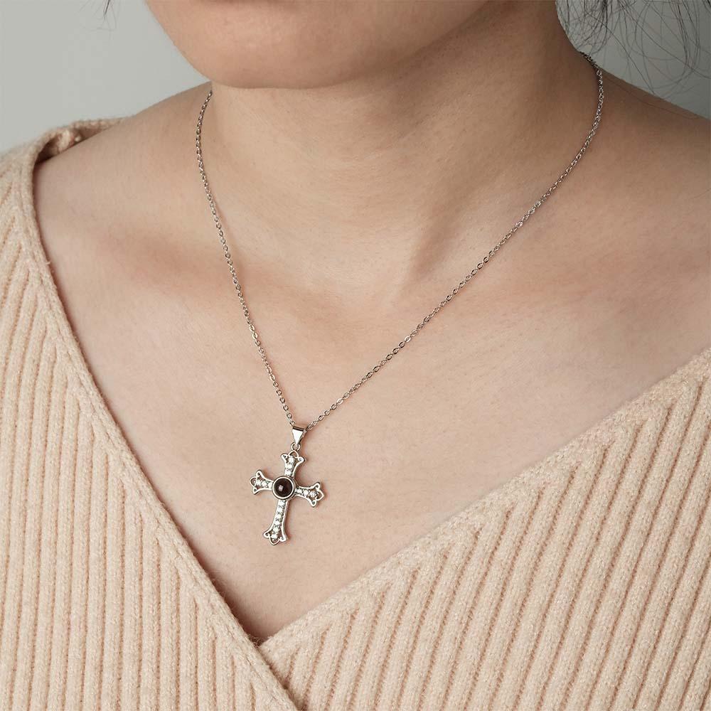 Custom Projection Necklace Diamond Cross Fashion Gift - soufeelmy