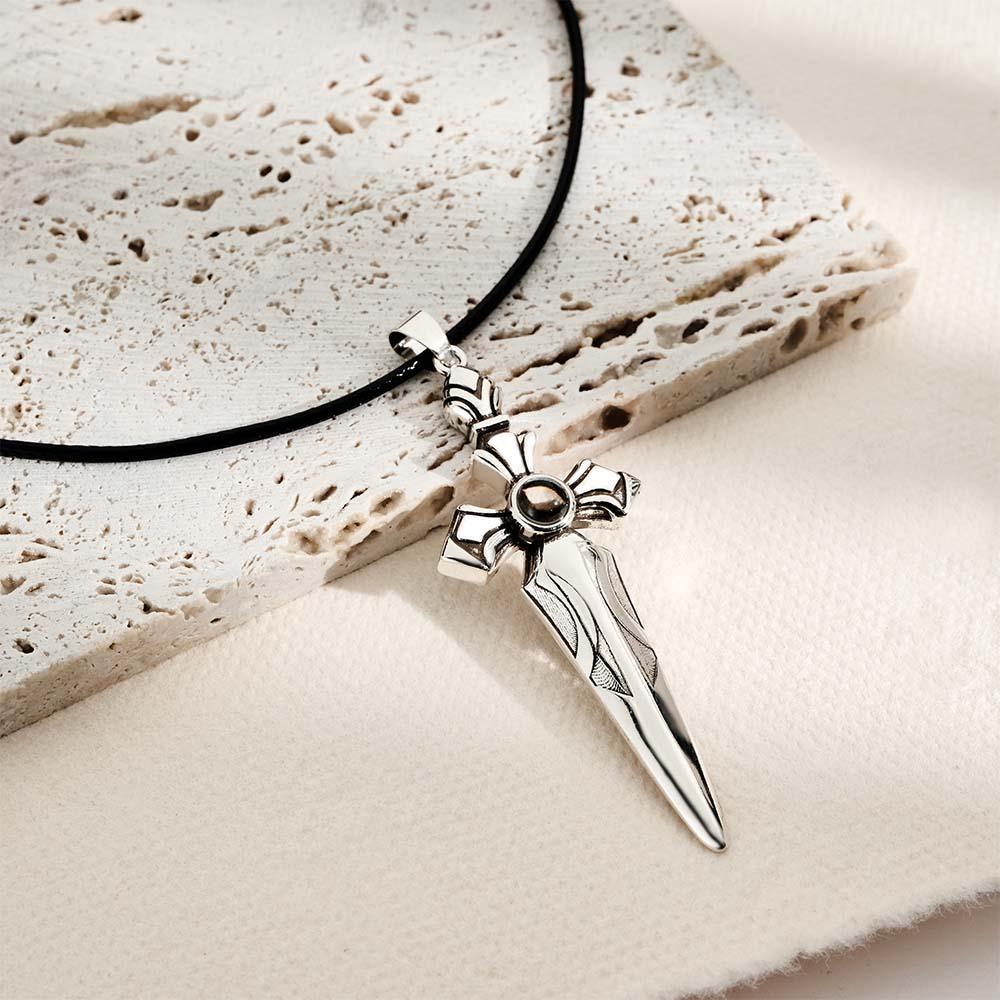 Custom Name Necklace Cool Sword Fashion Gift for Men - soufeelmy