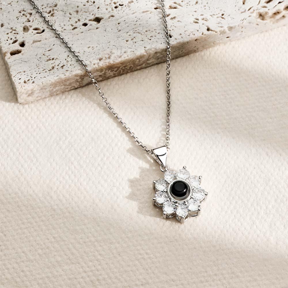 Custom Projection Necklace Sun Flower Romantic Gift - soufeelmy