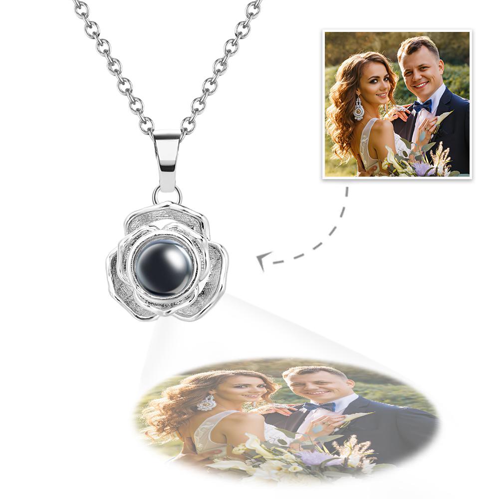 Custom Projection Necklace Creative Rose Girl Gift - soufeelmy