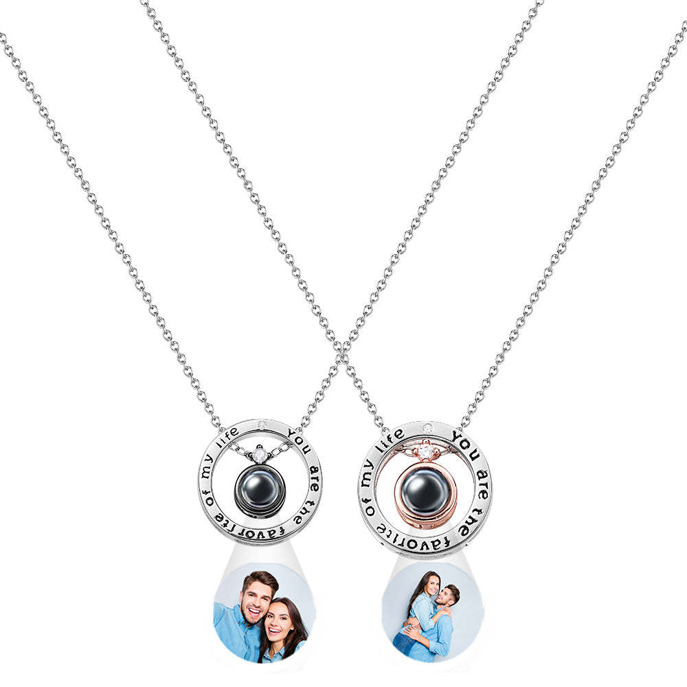 Custom Projection Necklace Valentine's Day Simple Couple Gift - soufeelmy