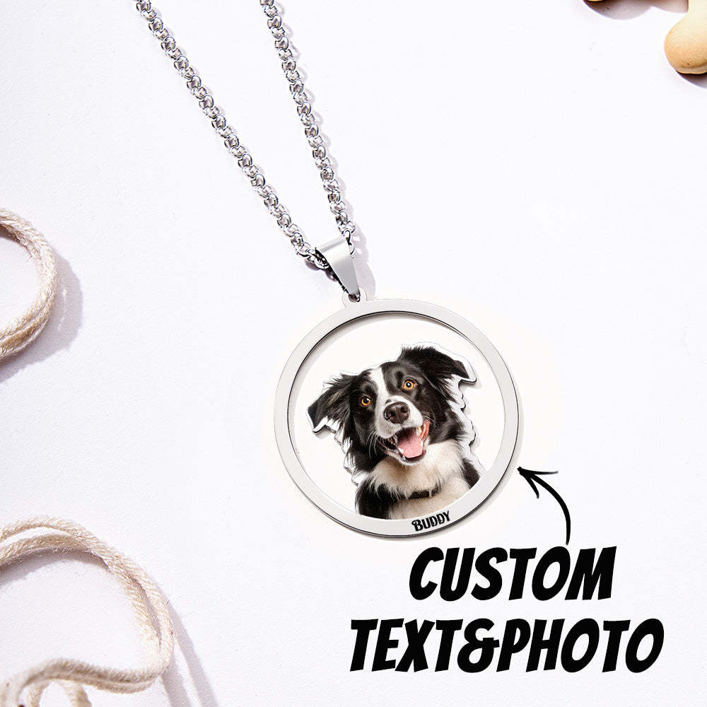 Personalized Pet Photo Necklace Gift for Pet Lover - soufeelmy
