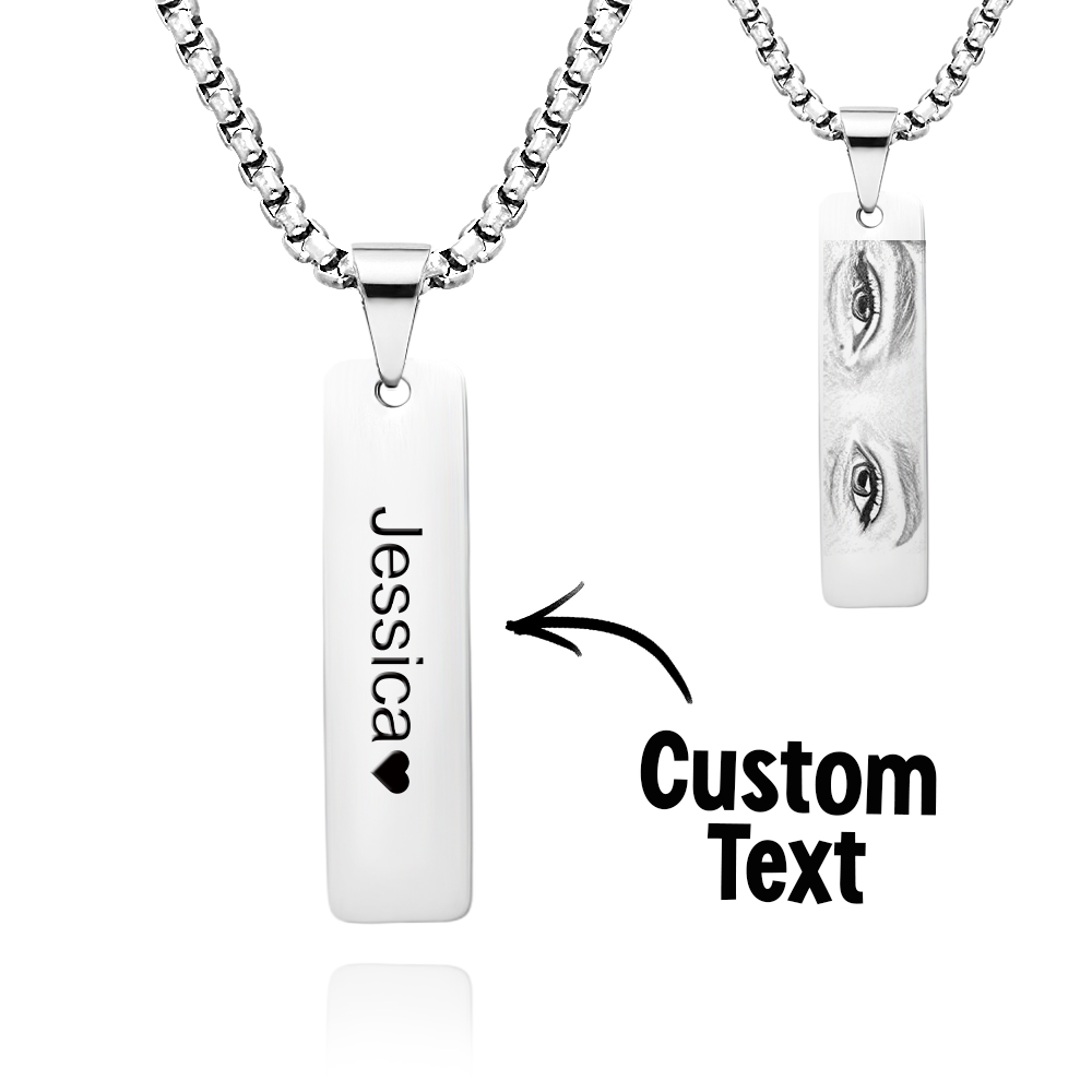 Custom Eyes Photo Necklace Christmas Gift for Lover - soufeelmy