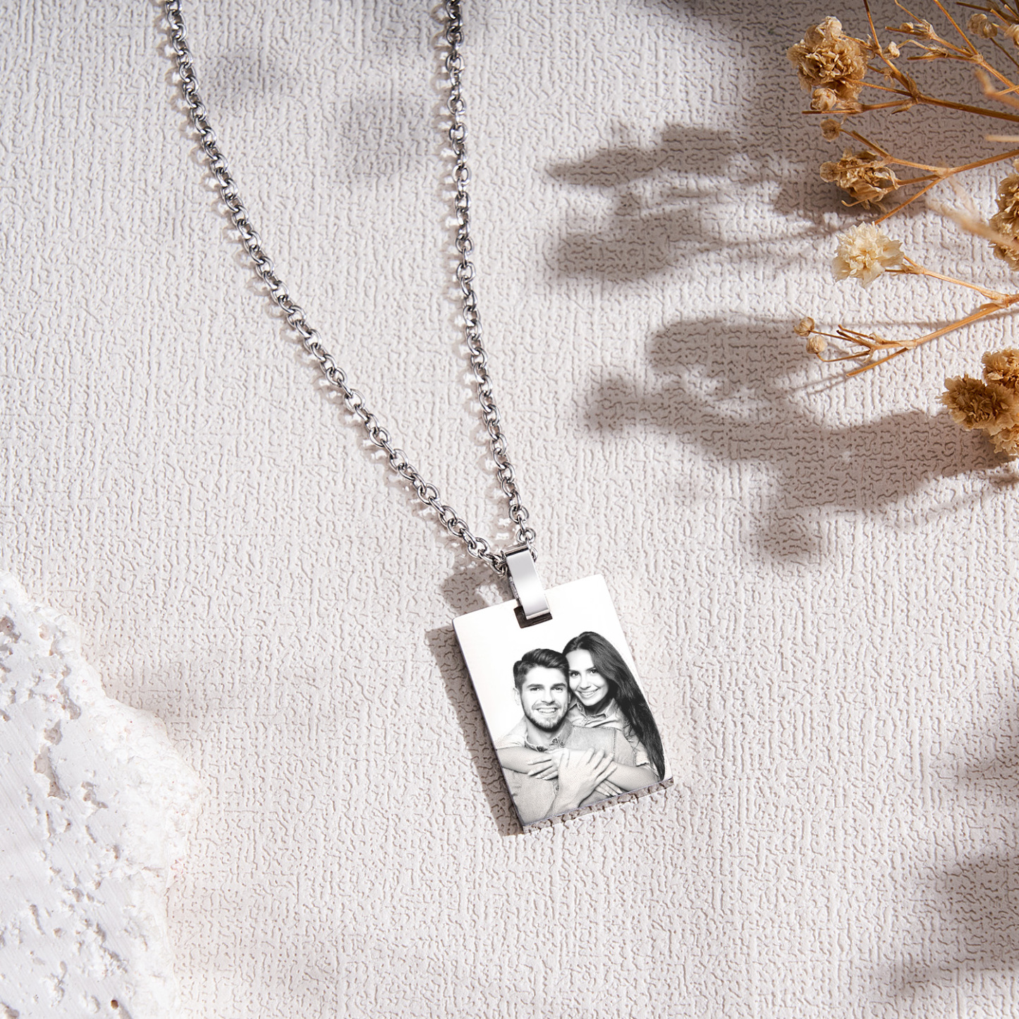 Custom Photo Necklace Gift For Couple - soufeelmy