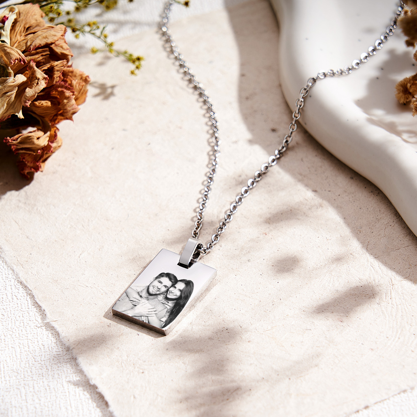 Custom Photo Necklace Gift For Couple - soufeelmy