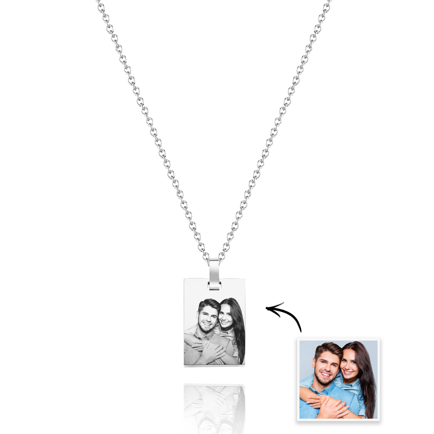 Custom Photo Necklace Gift For Couple - soufeelmy