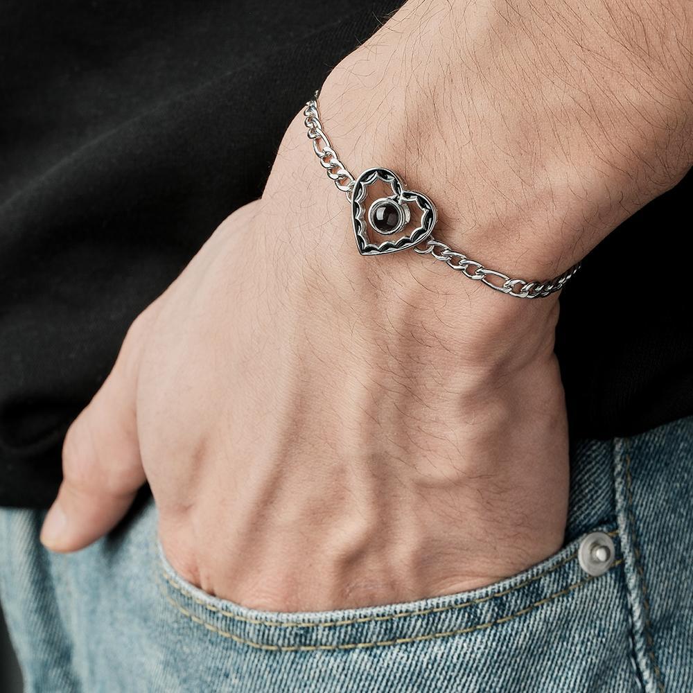 Custom Projection Bracelet Fashion Chain Retro Old Gift for Men - soufeelmy