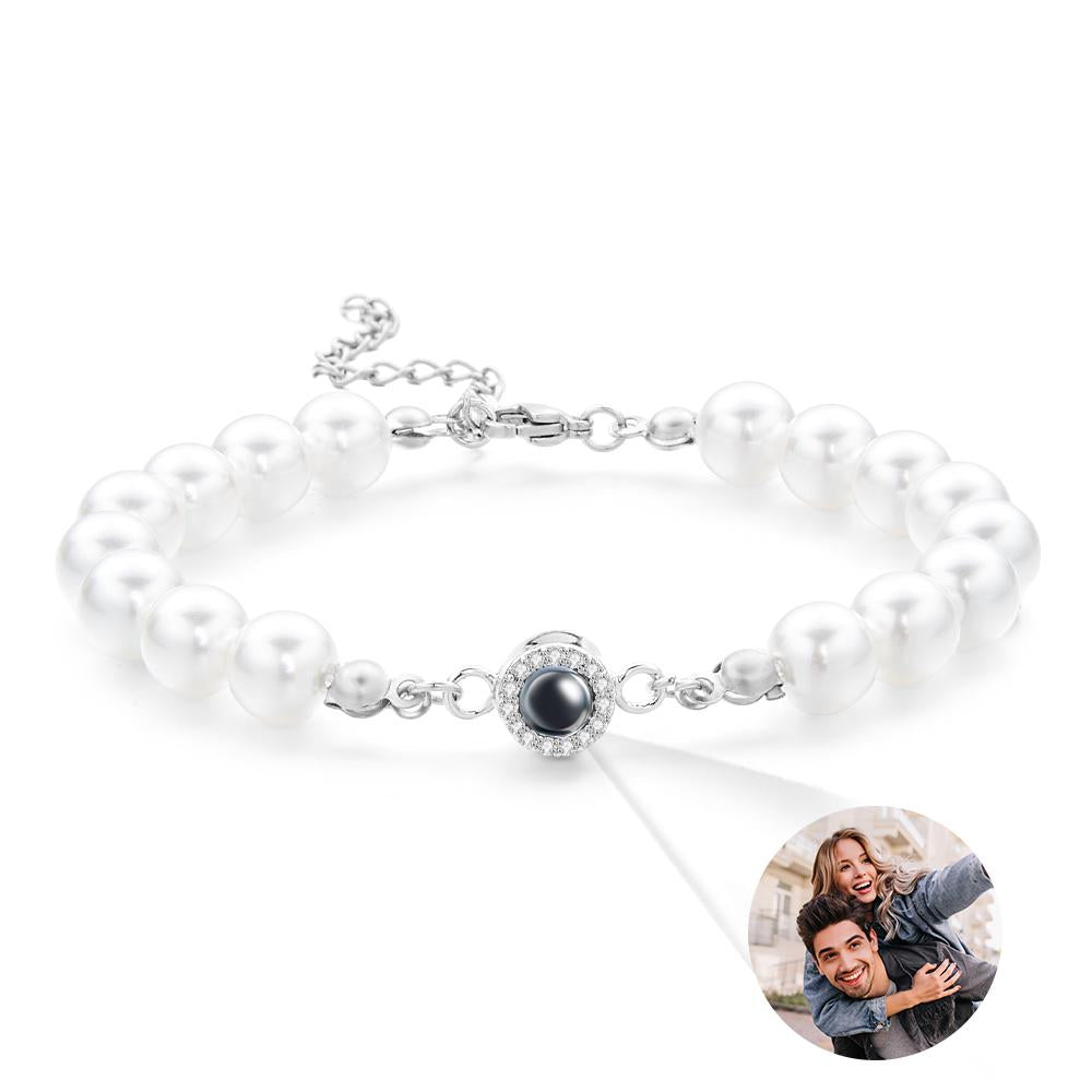Custom Projection Bracelet Diamond Pearl Simple Gift - soufeelmy