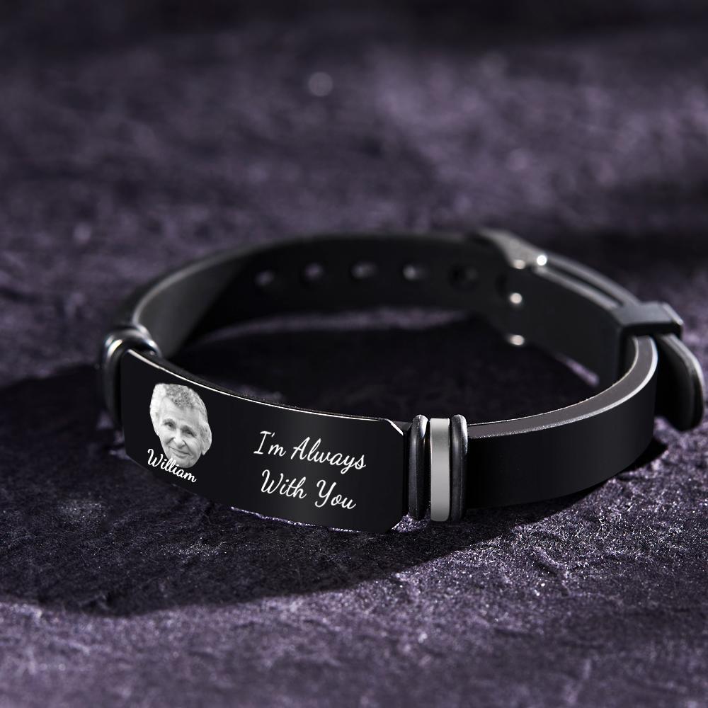 Custom Photo Memorial Bracelet Engraved Men's Bracelet In Memory Of Mother Gifts - soufeelmy