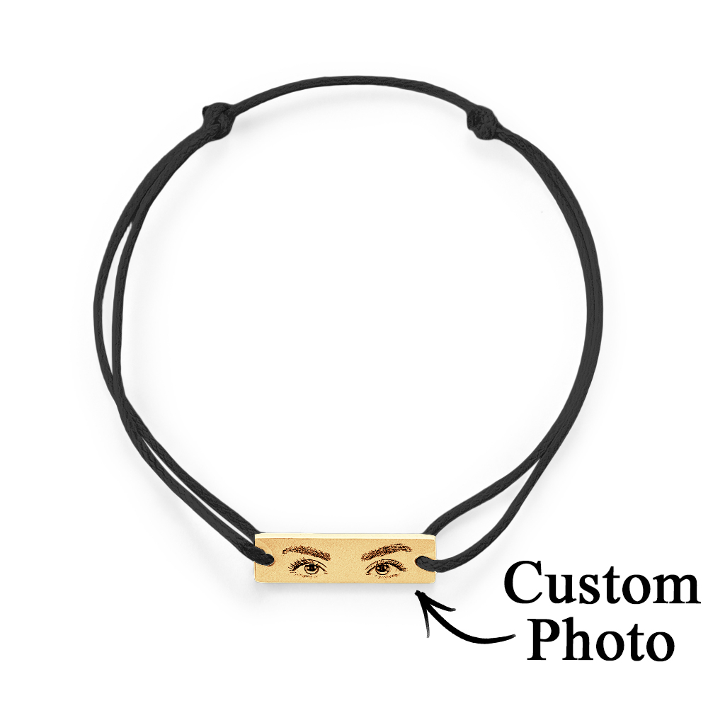 Custom Engraved Bracelet With Eyes Photo Eyes of Love Bracelet - soufeelmy