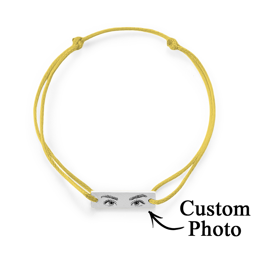 Custom Engraved Bracelet With Eyes Photo Eyes of Love Bracelet - soufeelmy