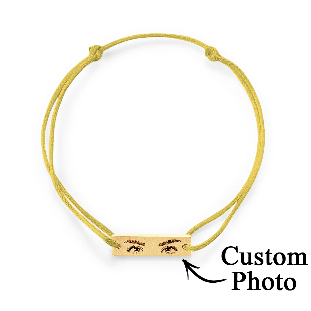 Custom Engraved Bracelet With Eyes Photo Eyes of Love Bracelet - soufeelmy