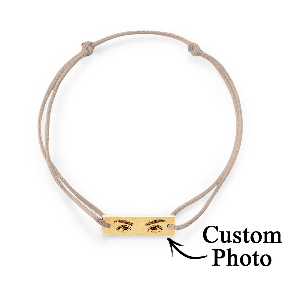 Custom Engraved Bracelet With Eyes Photo Eyes of Love Bracelet - soufeelmy