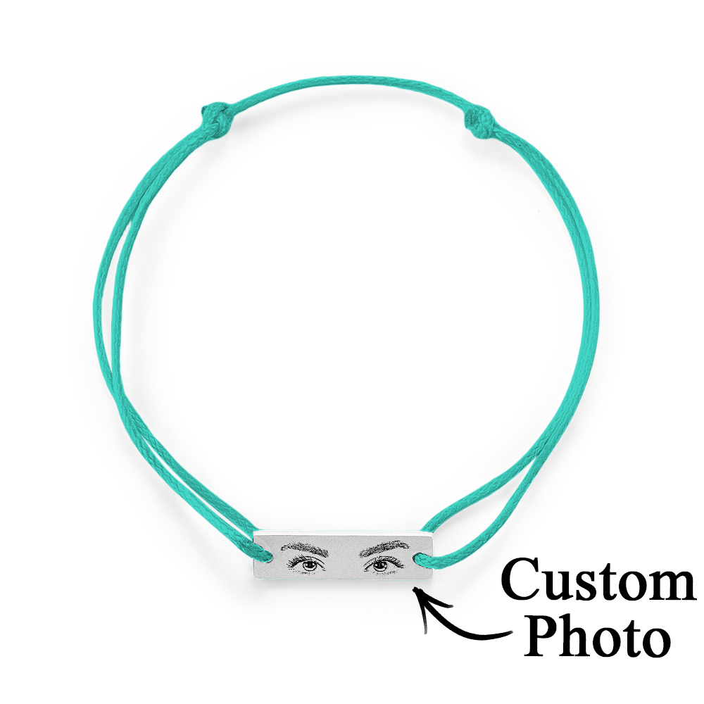 Custom Engraved Bracelet With Eyes Photo Eyes of Love Bracelet - soufeelmy