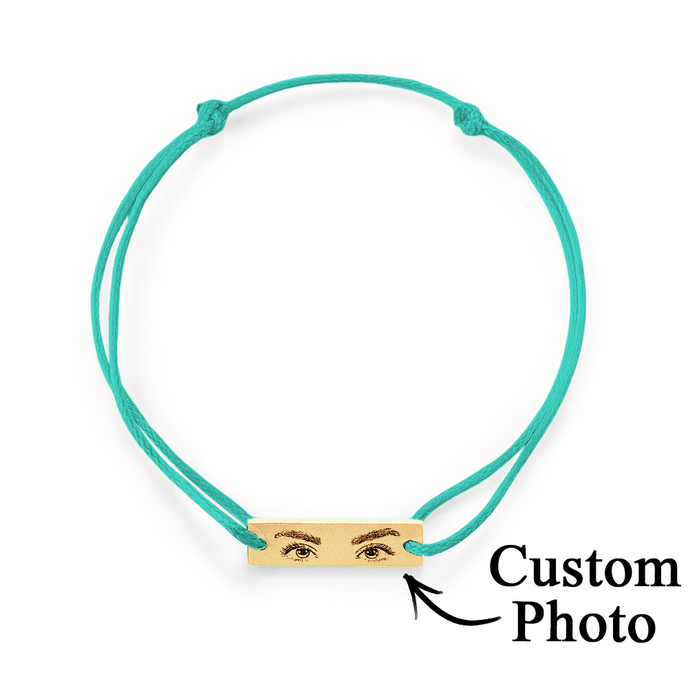 Custom Engraved Bracelet With Eyes Photo Eyes of Love Bracelet - soufeelmy