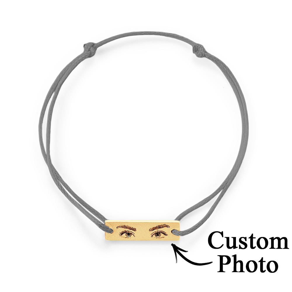 Custom Engraved Bracelet With Eyes Photo Eyes of Love Bracelet - soufeelmy