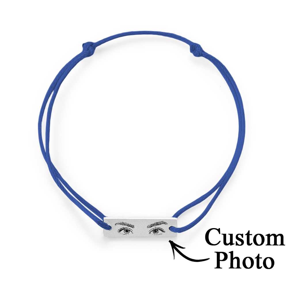 Custom Engraved Bracelet With Eyes Photo Eyes of Love Bracelet - soufeelmy