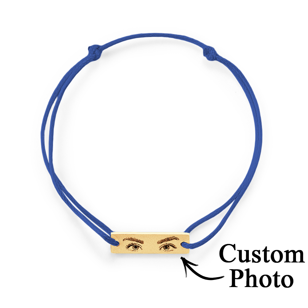 Custom Engraved Bracelet With Eyes Photo Eyes of Love Bracelet - soufeelmy