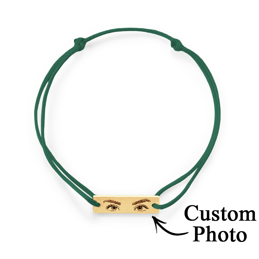 Custom Engraved Bracelet With Eyes Photo Eyes of Love Bracelet - soufeelmy