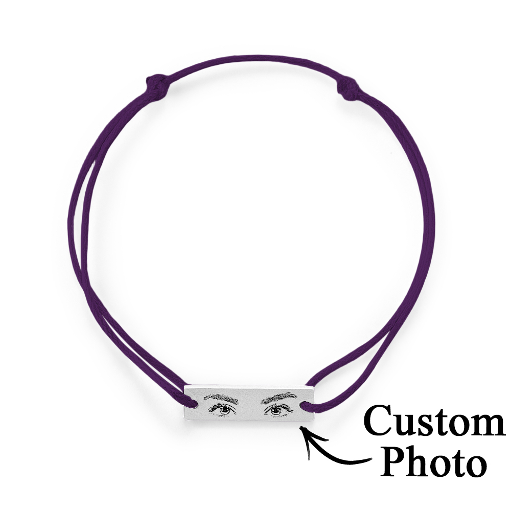 Custom Engraved Bracelet With Eyes Photo Eyes of Love Bracelet - soufeelmy