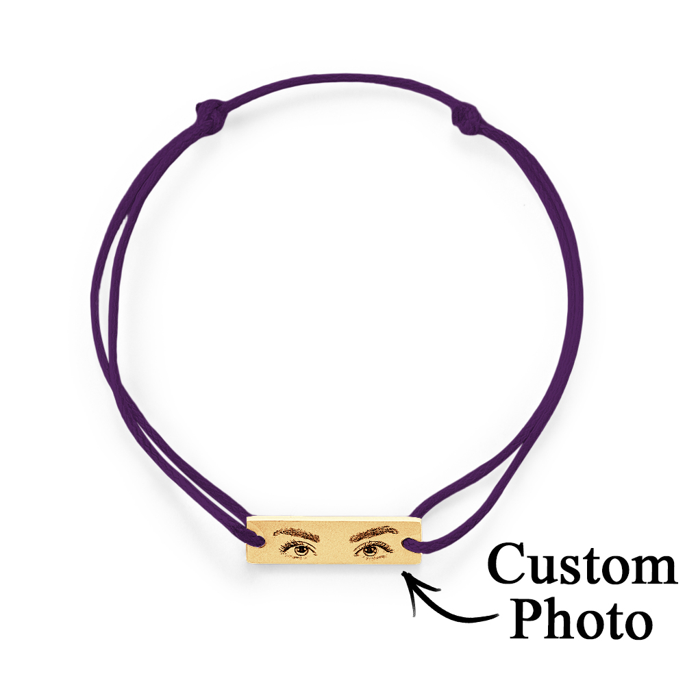 Custom Engraved Bracelet With Eyes Photo Eyes of Love Bracelet - soufeelmy