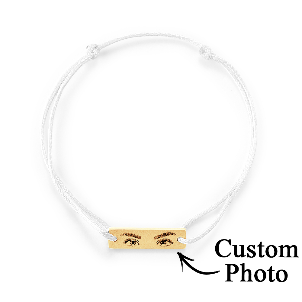 Custom Engraved Bracelet With Eyes Photo Eyes of Love Bracelet - soufeelmy