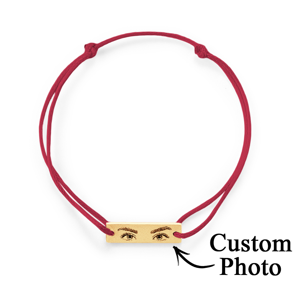 Custom Engraved Bracelet With Eyes Photo Eyes of Love Bracelet - soufeelmy
