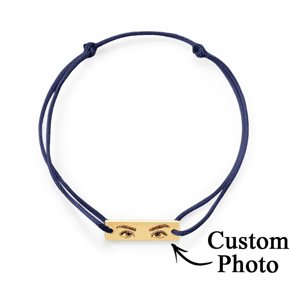 Custom Engraved Bracelet With Eyes Photo Eyes of Love Bracelet - soufeelmy