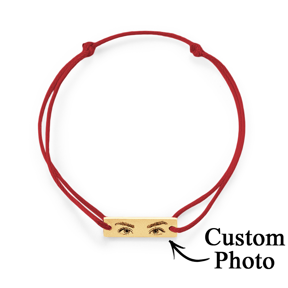 Custom Engraved Bracelet With Eyes Photo Eyes of Love Bracelet - soufeelmy