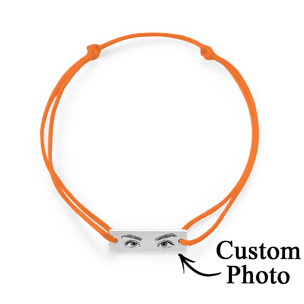 Custom Engraved Bracelet With Eyes Photo Eyes of Love Bracelet - soufeelmy