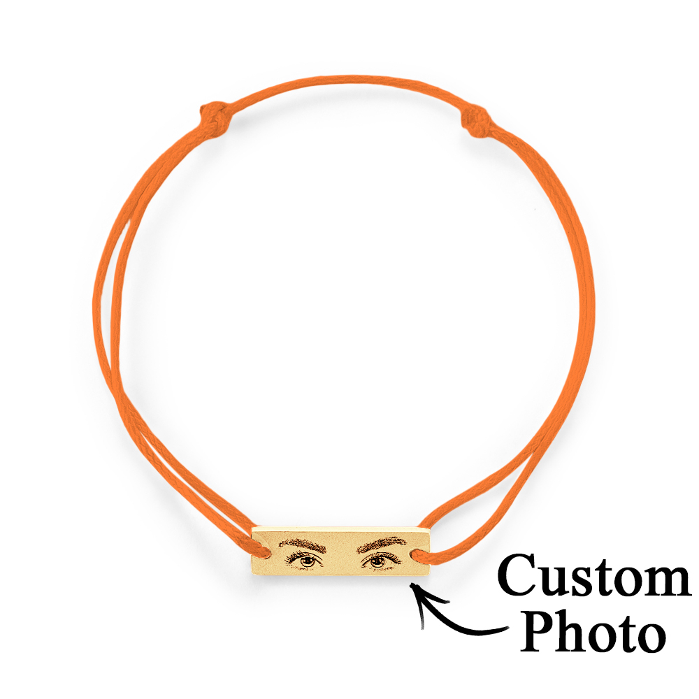Custom Engraved Bracelet With Eyes Photo Eyes of Love Bracelet - soufeelmy