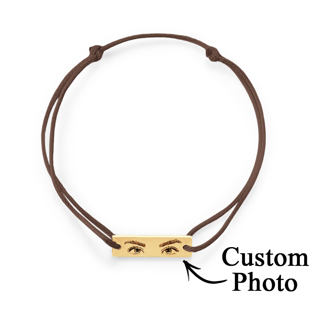 Custom Engraved Bracelet With Eyes Photo Eyes of Love Bracelet - soufeelmy