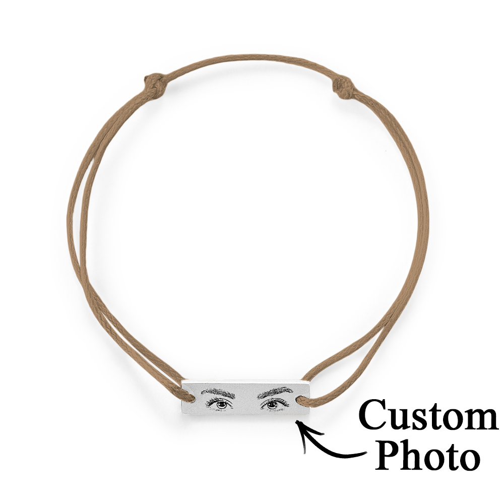 Custom Engraved Bracelet With Eyes Photo Eyes of Love Bracelet - soufeelmy