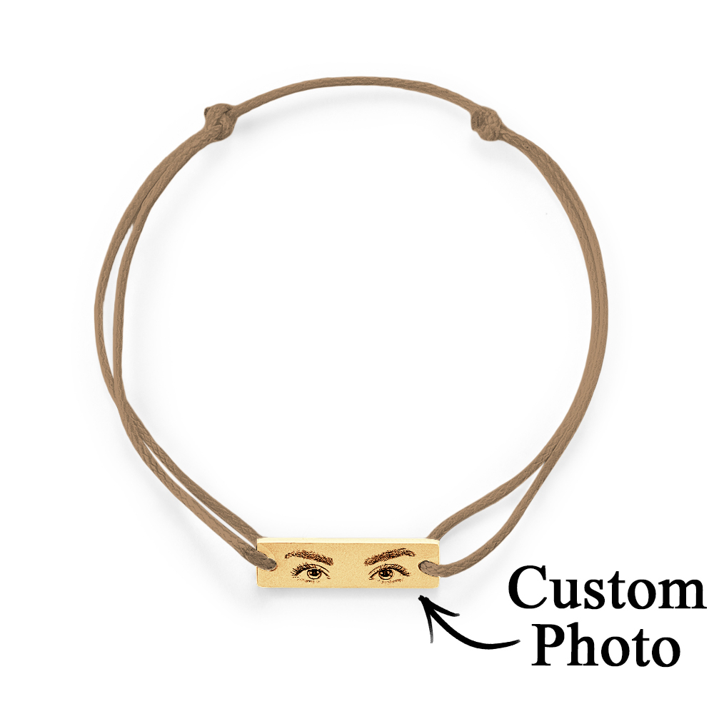 Custom Engraved Bracelet With Eyes Photo Eyes of Love Bracelet - soufeelmy