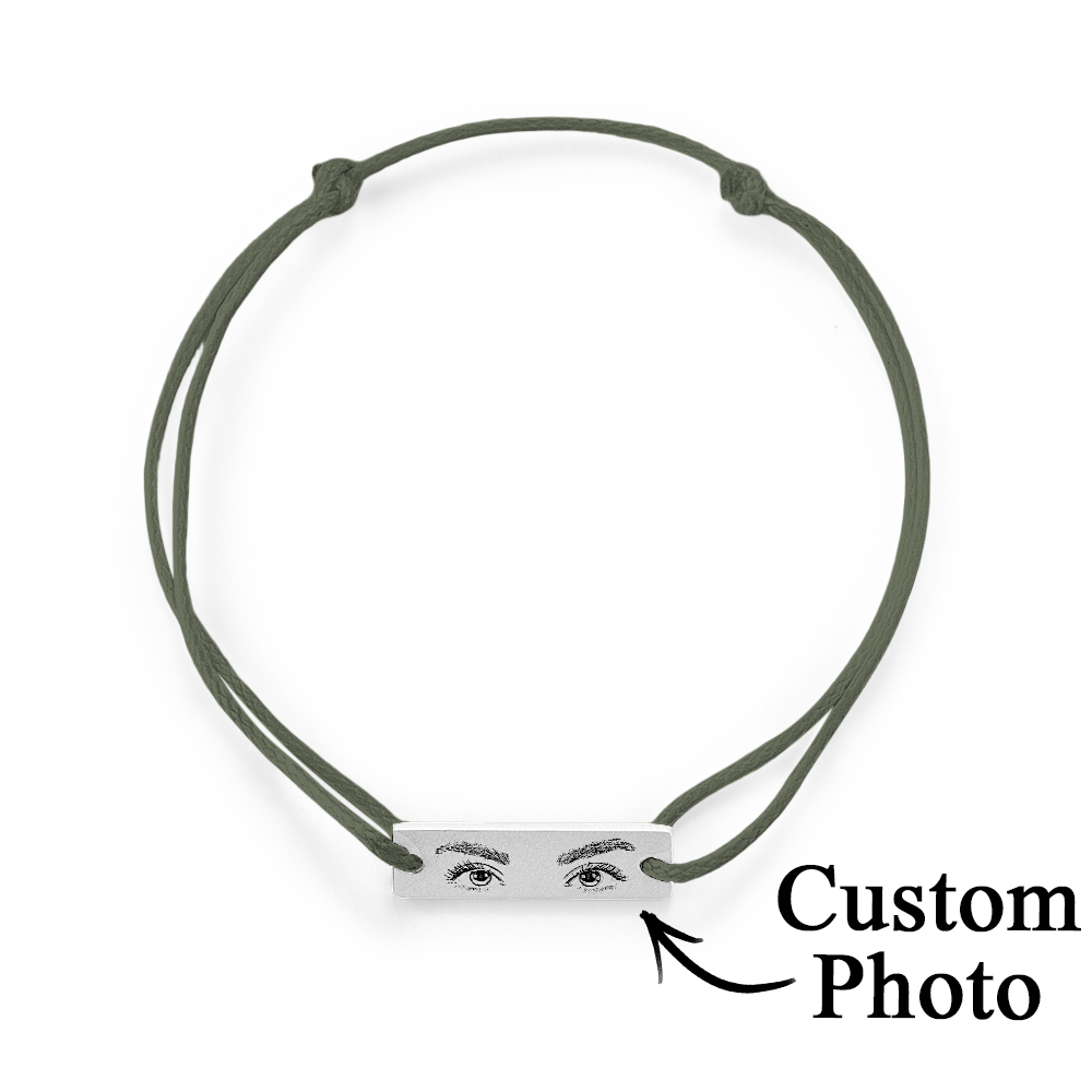 Custom Engraved Bracelet With Eyes Photo Eyes of Love Bracelet - soufeelmy