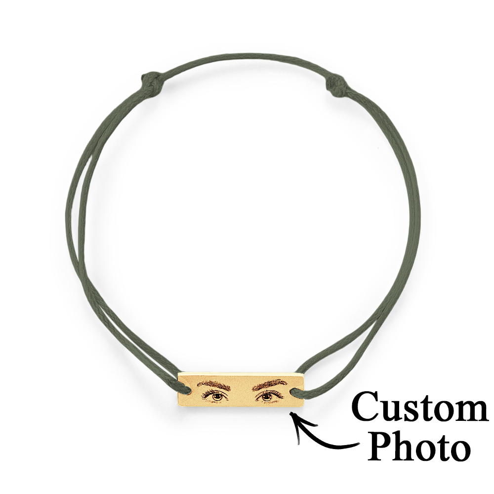 Custom Engraved Bracelet With Eyes Photo Eyes of Love Bracelet - soufeelmy